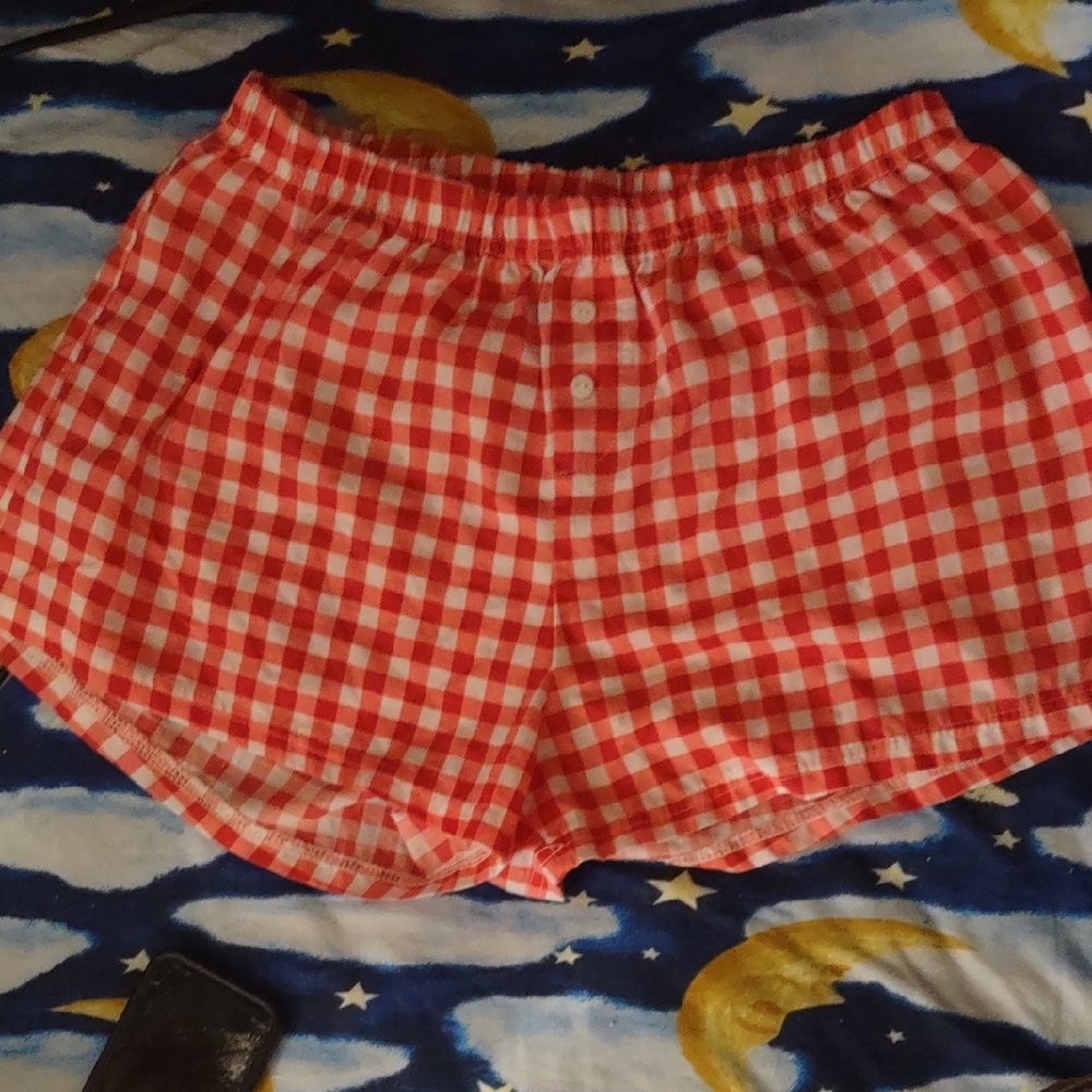 Red and White Checkered Shorts